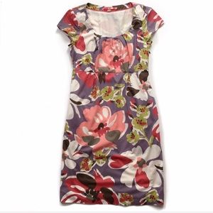 Boden floral empire waist scoop neck sheath dress